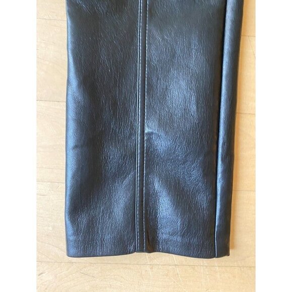 Wilfred Women "melina" black vegan leather straight leg pants sz 0 - Picture 2 of 7